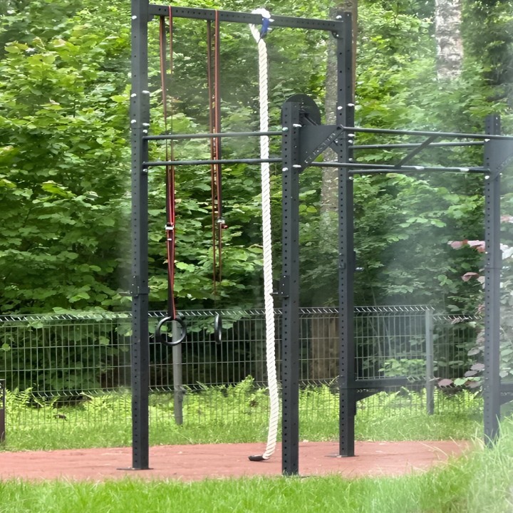 Person with backpack from back