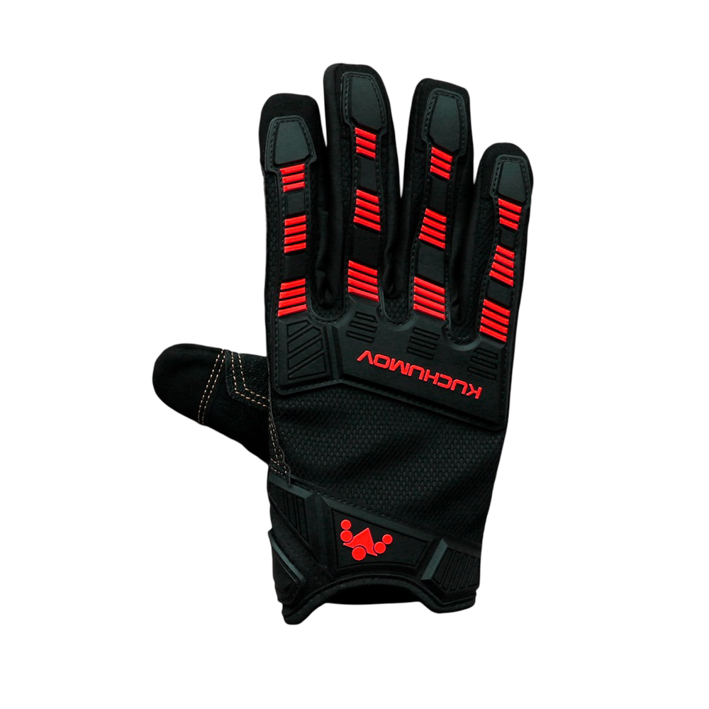 Перчатки для турника F2 CyberPunk черно-красные