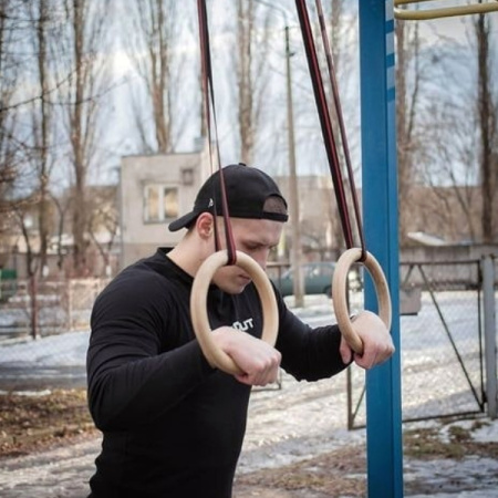 Гимнастические кольца K2 деревянные (пара) (30 мм)